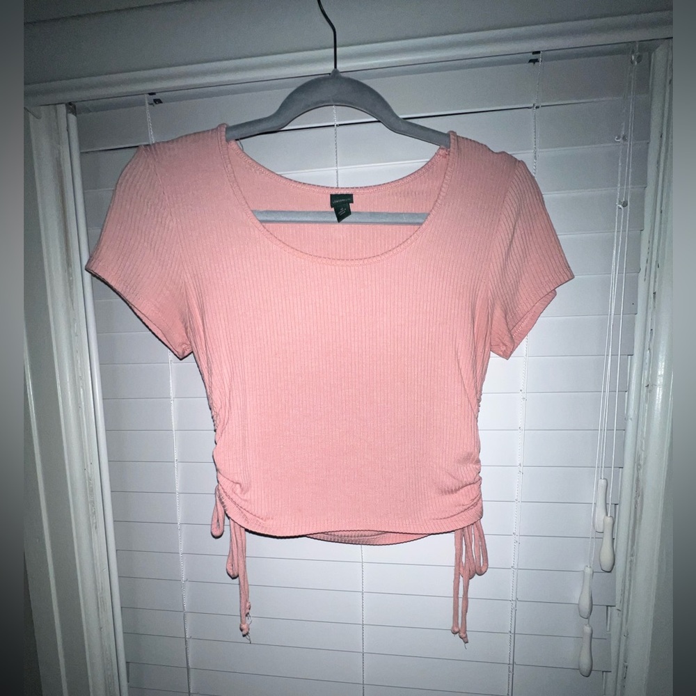 Pink Scrunched Crop top
